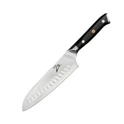 Alpha-Royal Japanese Serie 7` Santoku-Messer Damaszener-Stahl Schwarz
