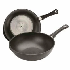 AMT Induktions-Wok Mit Stiel, Aluguss, à 32 Cm, Höhe 5 Cm, Antihaftbeschichtung, InduktionsfÀhig, Backofenfest