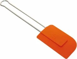 Schneider® Schneider - Stielschaber Silikon Groß Orange 325 Mm Lang, Mit Edelstahlstiel
