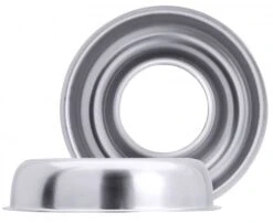 2x Contacto Reisrand / Savarinform, Edelstahl, Höhe: 3,5 Cm, Durchmesser Innen: 12 Cm, Lochdurchmesser: 5,5 Cm