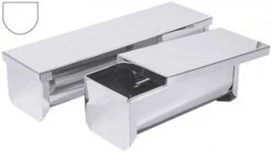 2x Contacto Terrinen- / Parfaitform, Edelstahl, Länge: 23 Cm, Breite: 7,5 Cm, Höhe: 7 Cm, Volumen: 1 L